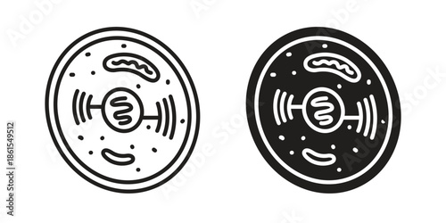 Human cells icons in different styles. Simple icon design