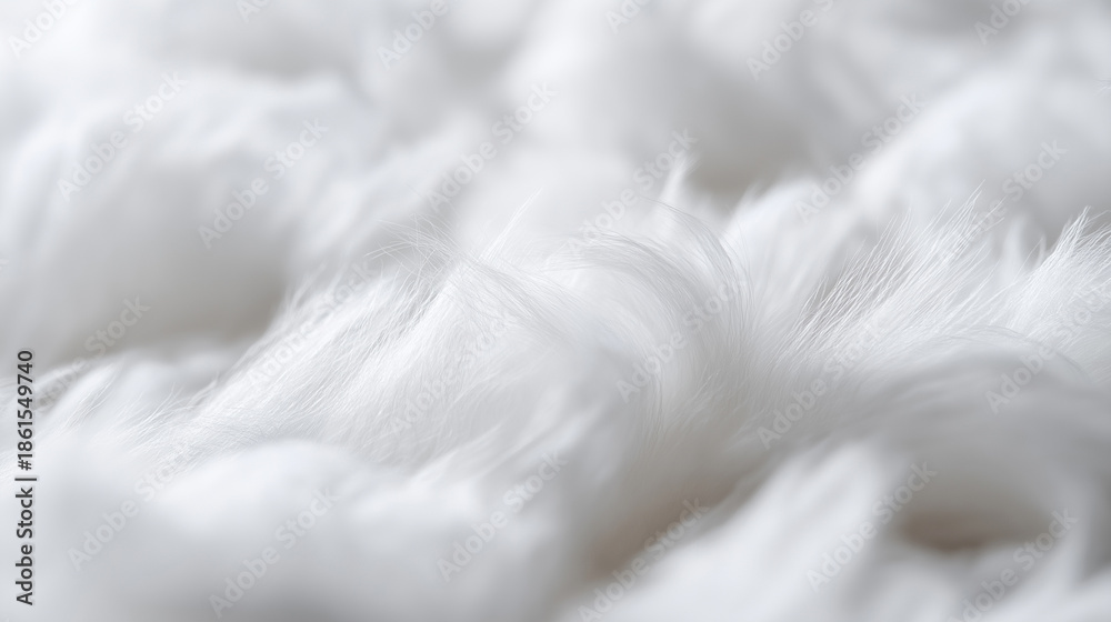 Fototapeta premium Soft white feathers forming delicate fluffy texture symbolizing comfort and lightness. 