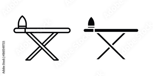 Iron board icons in different styles. Simple icon design