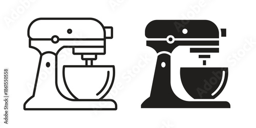 Mixer icons in different styles. Simple icon design