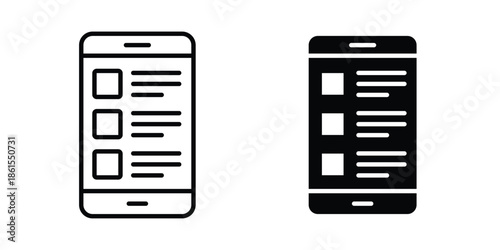 News feed icons in different styles. Simple icon design