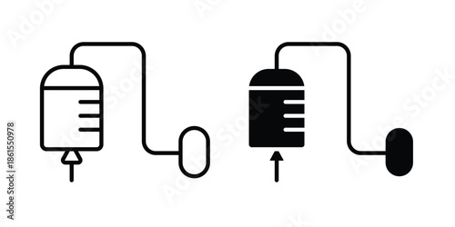 Perfusion icons in different styles. Simple icon design