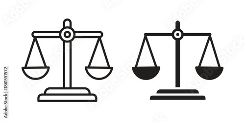 Scale icons in different styles. Simple icon design