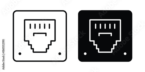 TCP icons in different styles. Simple icon design