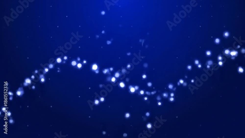 Abstract blue background with illuminated dots