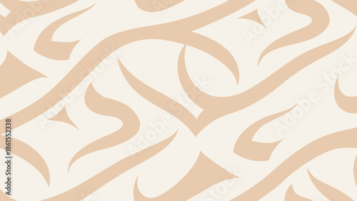 Seamless Abstract Arabic Calligraphy Stroke Pattern Vector Background Wallpaper