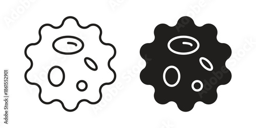 White blood cell icons in different styles. Simple icon design