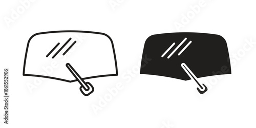 Windscreen icons in different styles. Simple icon design