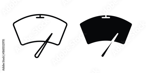 Windscreen icons in different styles. Simple icon design