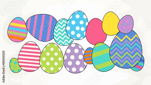 Colorful Easter Eggs, Celebration, Home, Illustration, Spring, Artistic View, Holiday Cheer