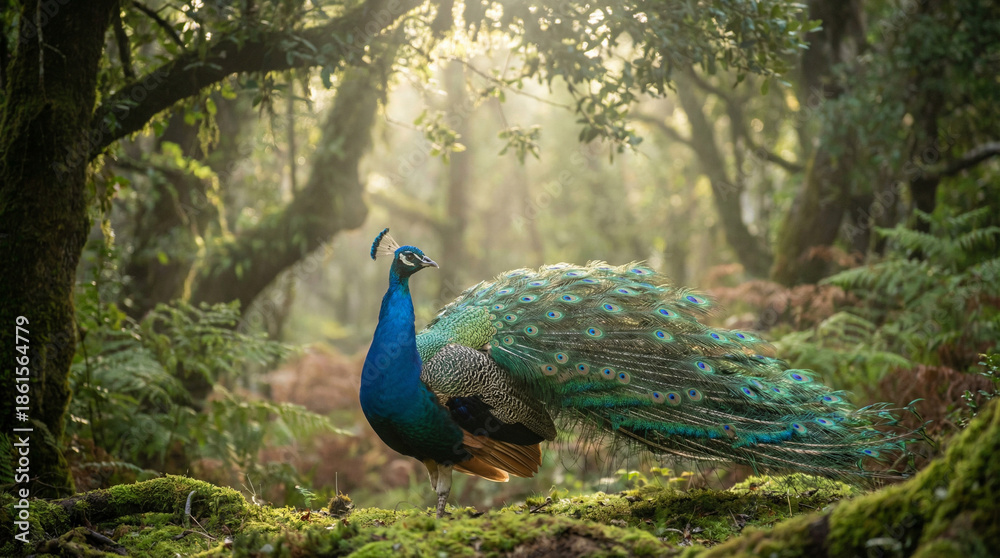 Obraz premium peacock with feathers