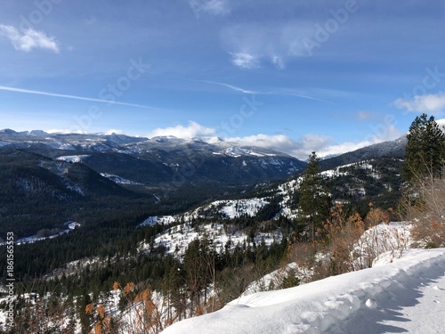 snow covered mountains