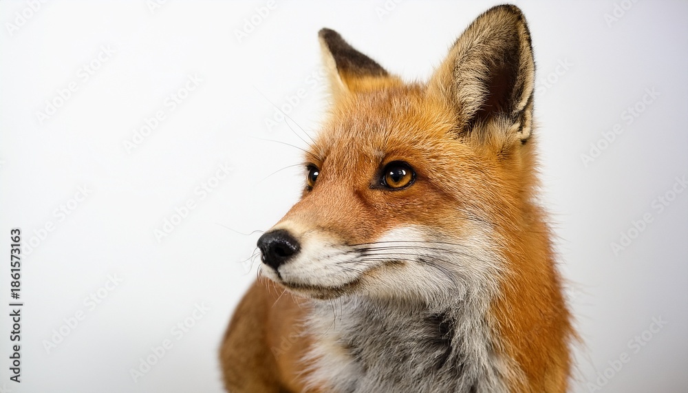 Fototapeta premium fox isolated on white wallpaper of background in