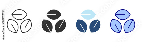 Eco Seeds Icon Set. Designed In Multi Style