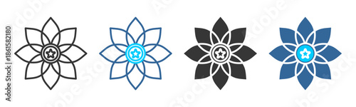 aesthetic icon set multiple style collection	