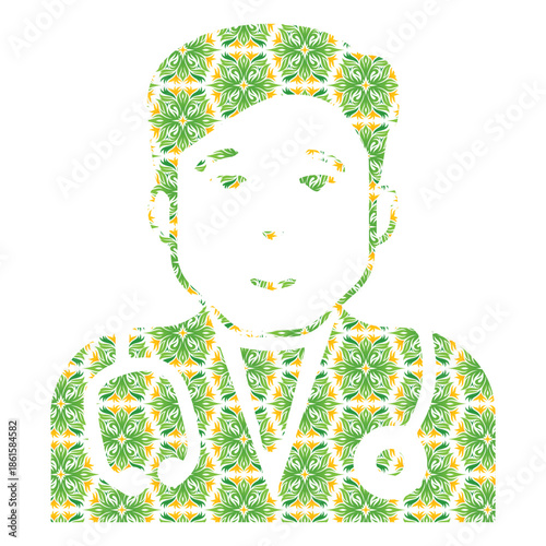 Doctor profile pattern icon