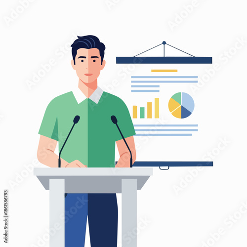 Abstract Flat Color Illustrations Design Elements Isolated