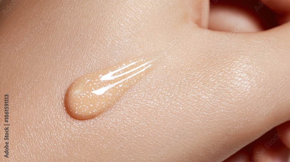 Fototapeta premium Shimmering Skin Serum Close-up Texture Shot