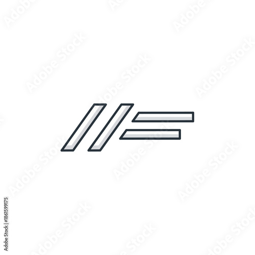 Dynamic abstract linear design element for modern branding, representing connection and forward motion with geometric precision and minimalist aesthetic