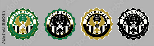 Professional Football Club Logo with Eagle Symbol