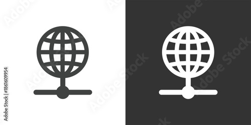 Global Internet Network icon. Solid glyph series icon