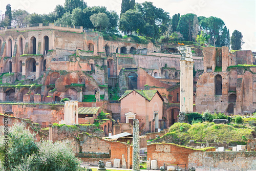 Foto Roman Forum and Palatine Hill ruins in Rome, Italy, showcasing ancient architecture and history