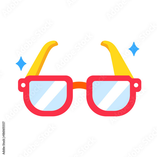 A flat style icon showing sunglasses