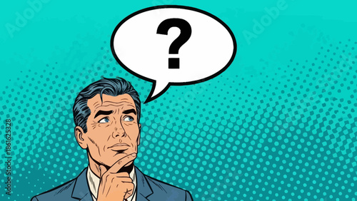 Pensive Man Questioning Future Tech, AI Ethics Concept