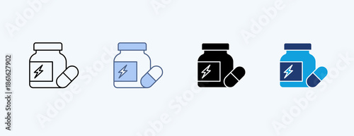 Vitamins Multiple Icon Illustration Vector