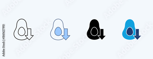 Healthy Fats Multiple Icon Illustration Vector