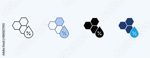 Saturated Fat Multiple Icon Illustration Vector