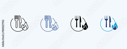 Kcal Multiple Icon Illustration Vector