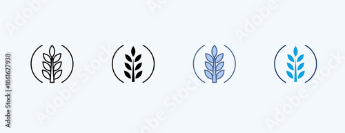 Dietary Fiber Multiple Icon Illustration Vector