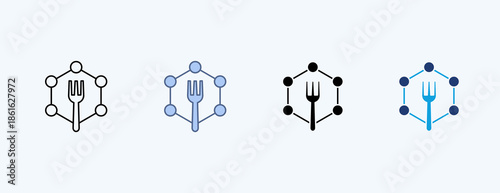 Nutrient Multiple Icon Illustration Vector