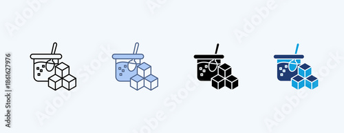 Sugar Multiple Icon Illustration Vector