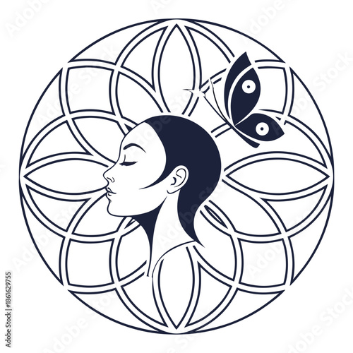 Mental Health Inspired Abstract Symbol Calm Centered Design