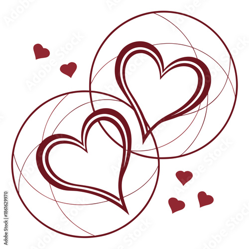 Heart Fusion Abstract Icon in Modern Minimalist Style