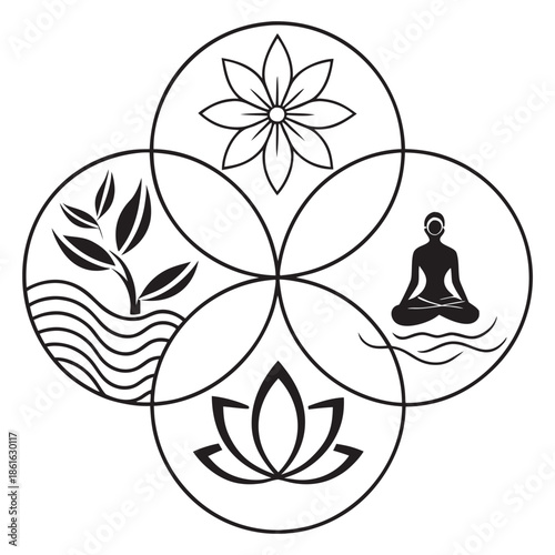 6 Smooth Continuous Mindfulness Symbols for Meditation Apps