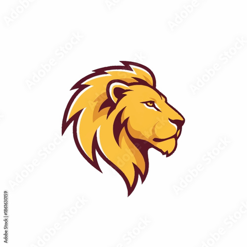 Lion Head Illustration Graphic Design Element.