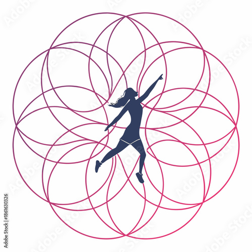 Minimal Global Resonance Abstract World Emblem