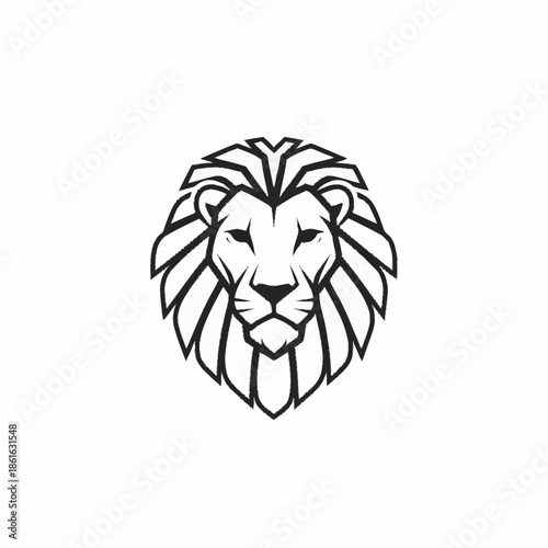 Lion Head Logo Illustration Design Element.