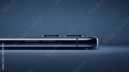 Close-up of the side profile of a modern smartphone with visible buttons and sleek design.