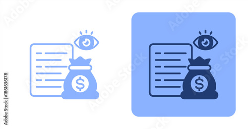Control Mixed  Two-tone color and contrasting background icon illustration