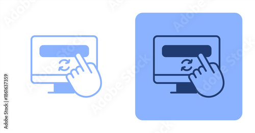 Subscription Mixed  Two-tone color and contrasting background icon illustration