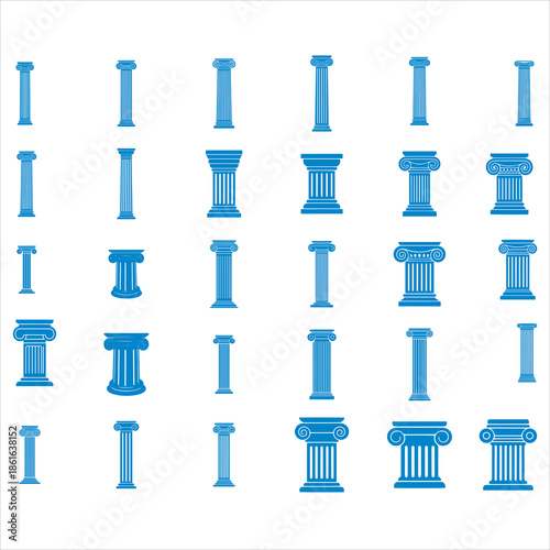 Greek Columns Svg Bundle
