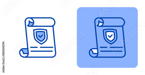 Resolution Line Color  Two-tone color and contrasting background icon illustration