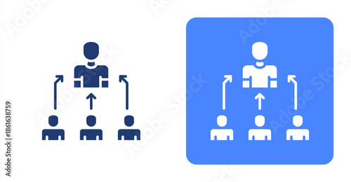 Representative Glyph  Two-tone color and contrasting background icon illustration