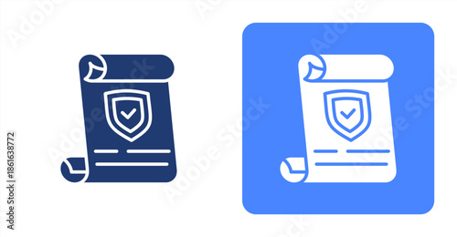Resolution Glyph  Two-tone color and contrasting background icon illustration
