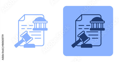 Legislature Mixed  Two-tone color and contrasting background icon illustration