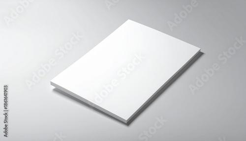 Blank White Book Cover on a Gray Surface Mockup for Design and Branding Purposes